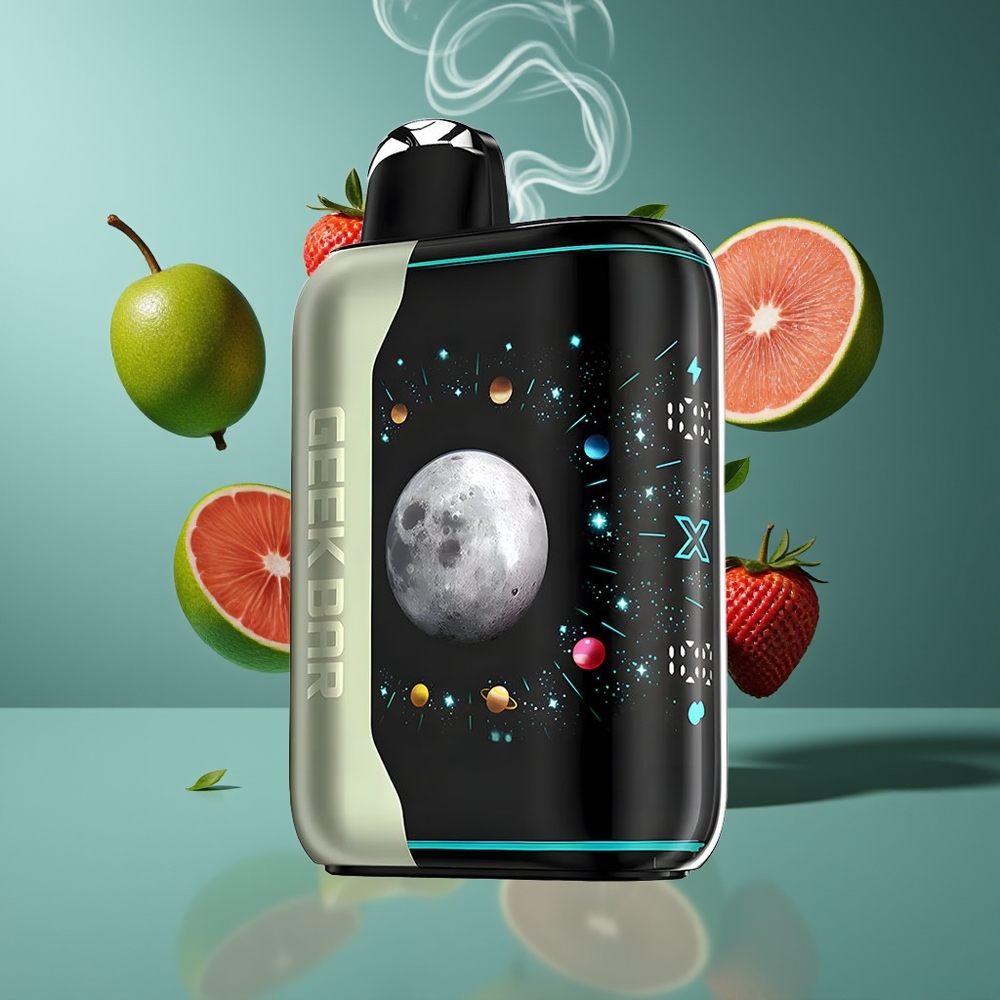 GEEK BAR Platinum Edition Dansk engros 25000 Puffs med Miami Mynte, Matte Platinum Finish, USB-Type C Opladning