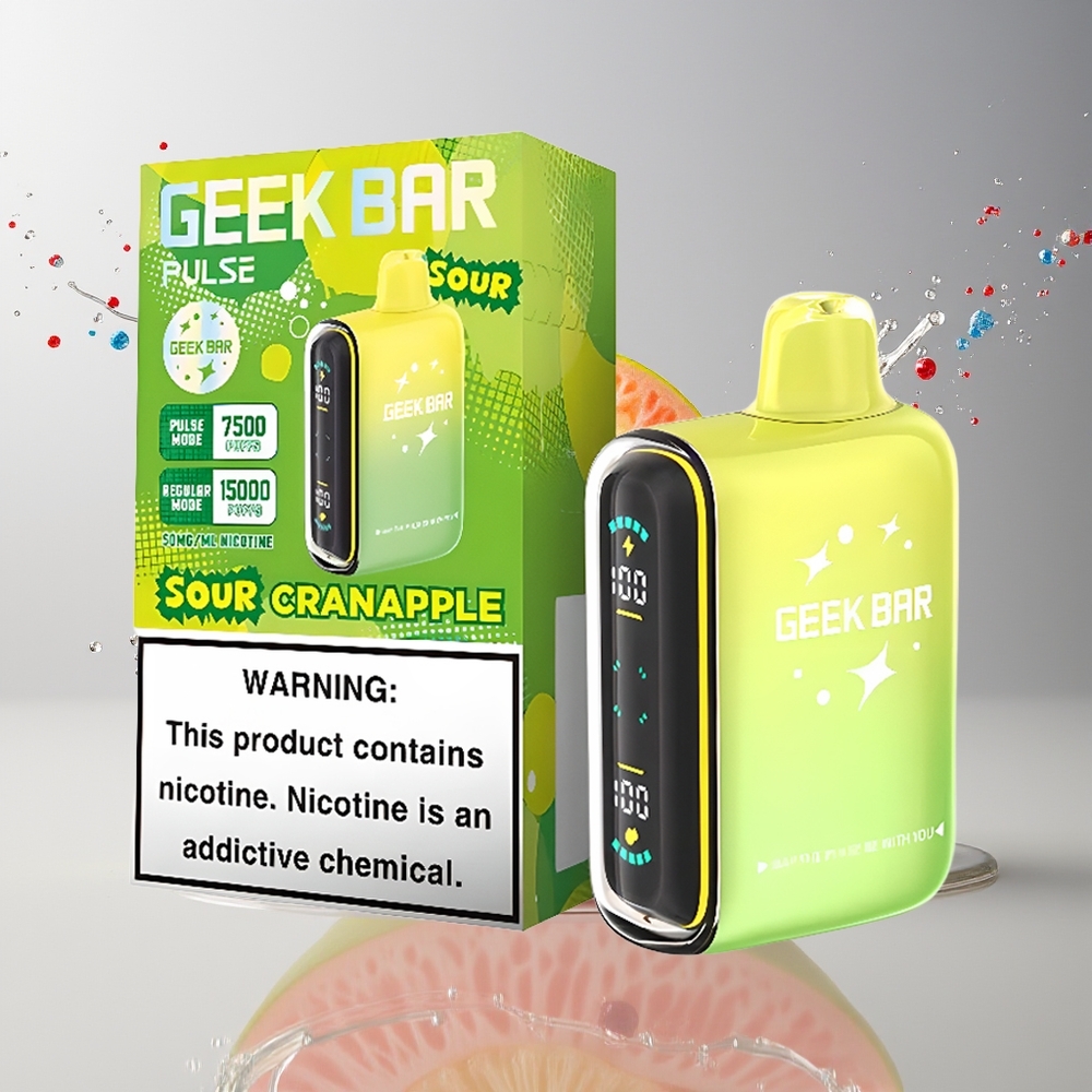 GEEK BAR Pulse 15000 Puffs Engangs Vape Sur Udgave Dansk Engros – 16ML, 5%, 650 mAh