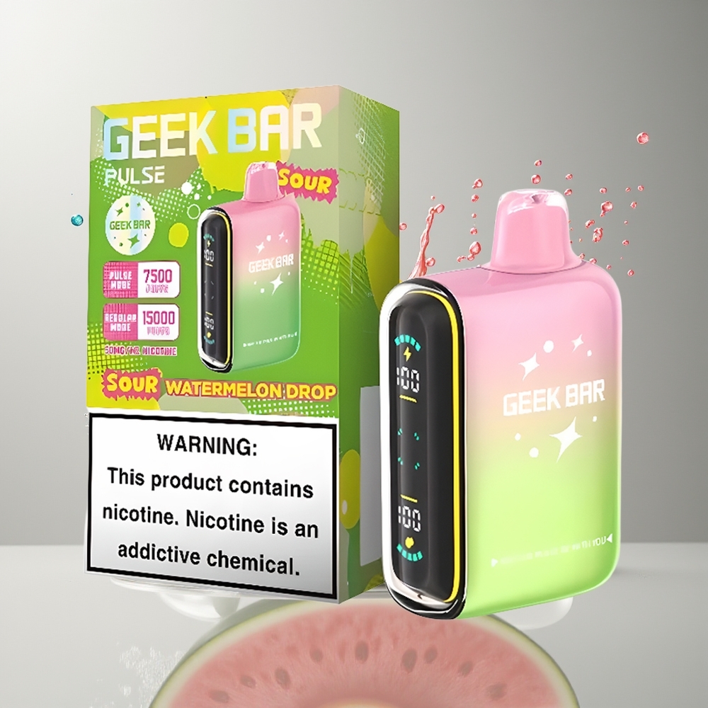 GEEK BAR Pulse 15000 Puffs Engangs Vape Sur Udgave Dansk Engros – 16ML, 5%, 650 mAh
