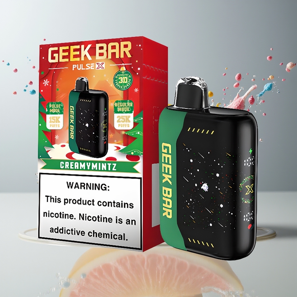 Geek Bar Pulse X 25000 Puffs Dansk Engros med 18mL E-Liquid og USB Type-C Opladning
