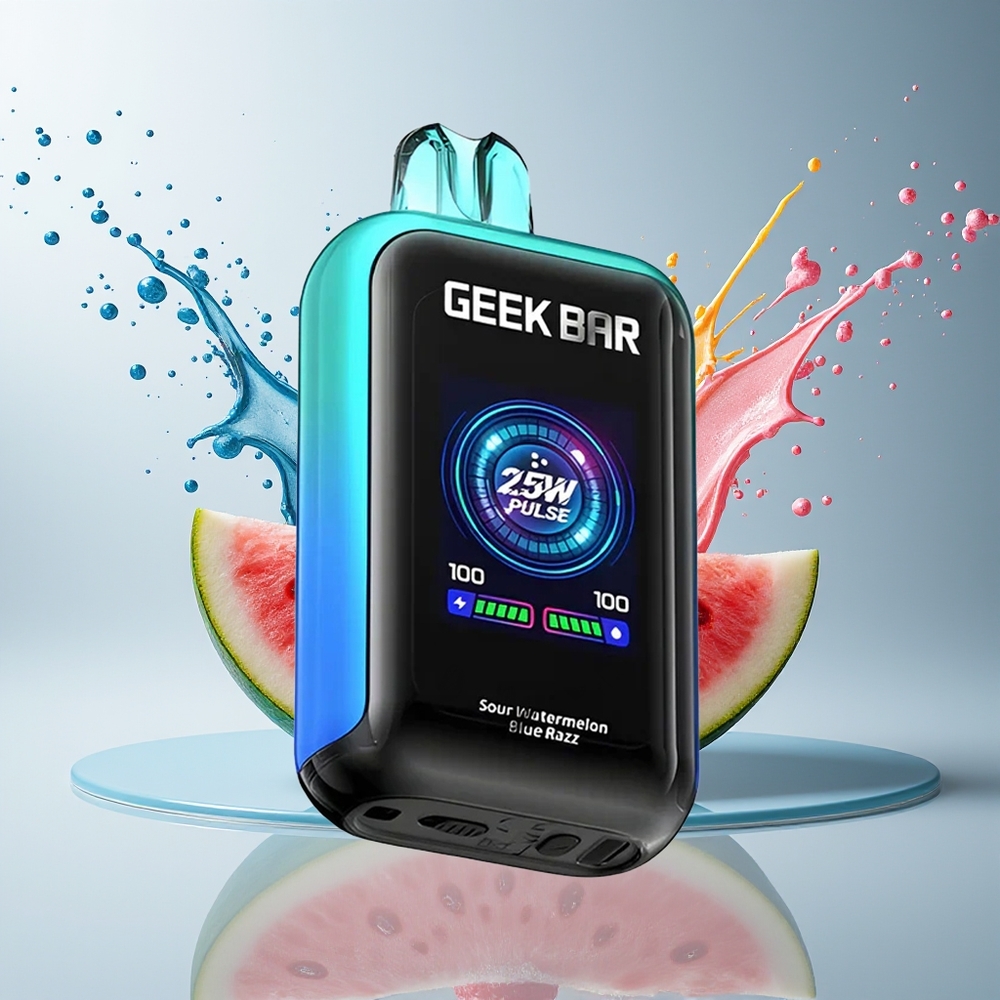 GEEK BAR Skyview 25000 Puffs Dansk Engros Disposable Vape med 16mL E-Væske, 5% Nikotin og 800mAh Type-C Genopladelig Batteri - Sur Vandmelon Blå Hindbær