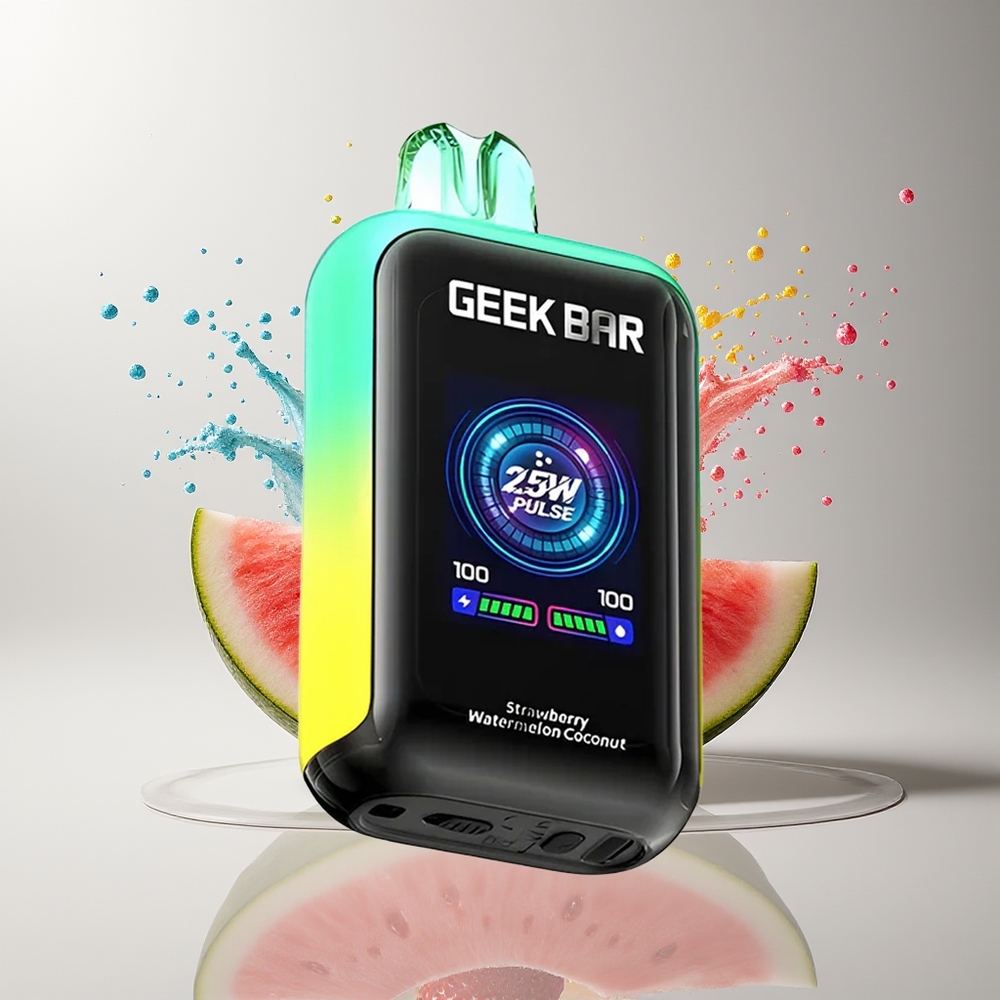 GEEK BAR Skyview 25000 Puffs Disposable Vape Dansk Engros med 16mL E-Væske, 5% Nikotin og 800mAh Type-C Opladning – Jordbær Vandmelon Kokosnød