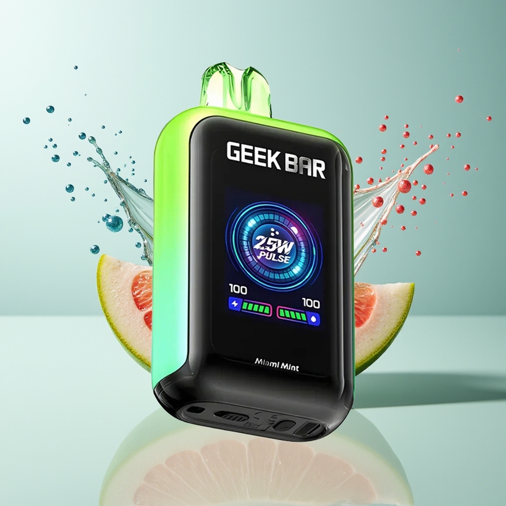 GEEK BAR Skyview 25000 Puffs Engangs Vape Dansk Engros med 16mL E-Væske, 5% Nikotin, 800mAh Type-C Opaladningsbar Batteri, Miami Mint