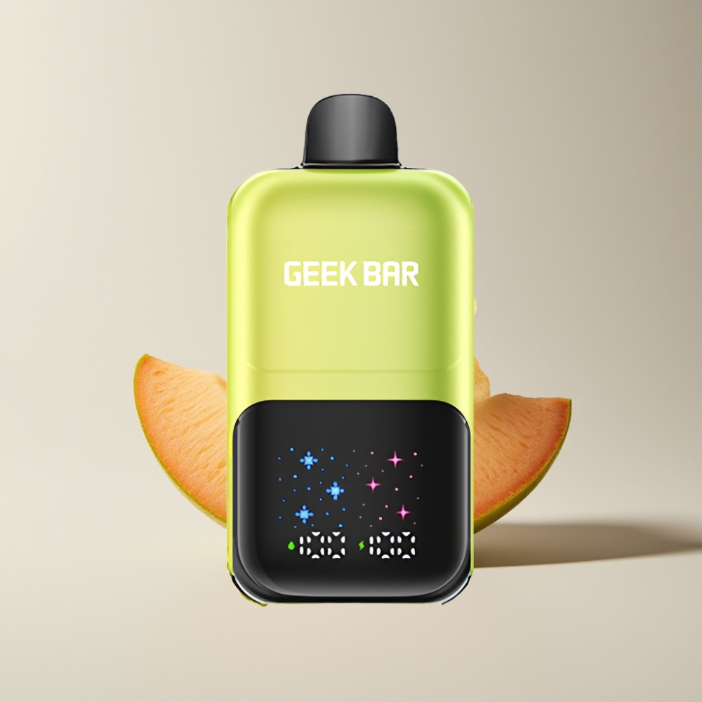 GEEKBAR 2GO 20ml 50000 Puffs To Serie Engangs Vape Pen Dansk Engros med Interaktiv Stor Skærm, Justerbar Smag/Køling og Mexico Mango Is