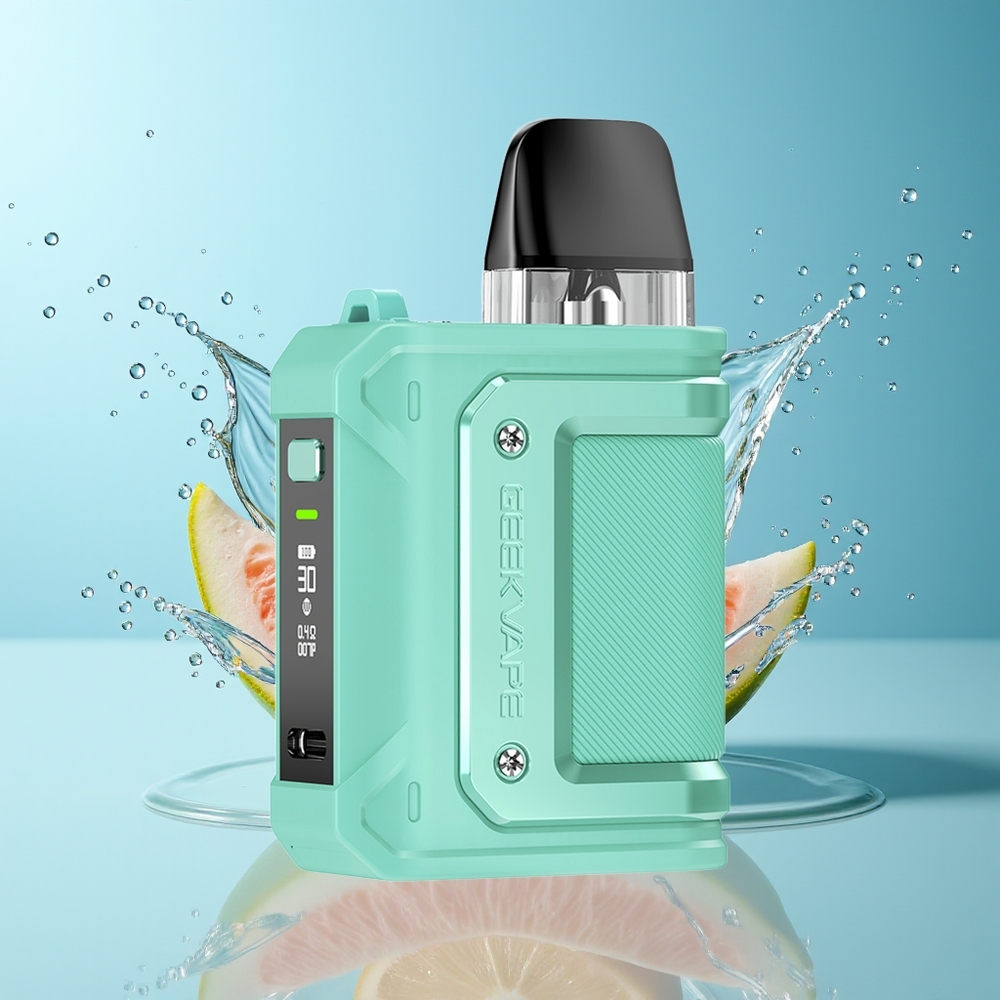 GeekVape Aegis Hero Q Kit Cyan 1300mAh 30W Dansk engros