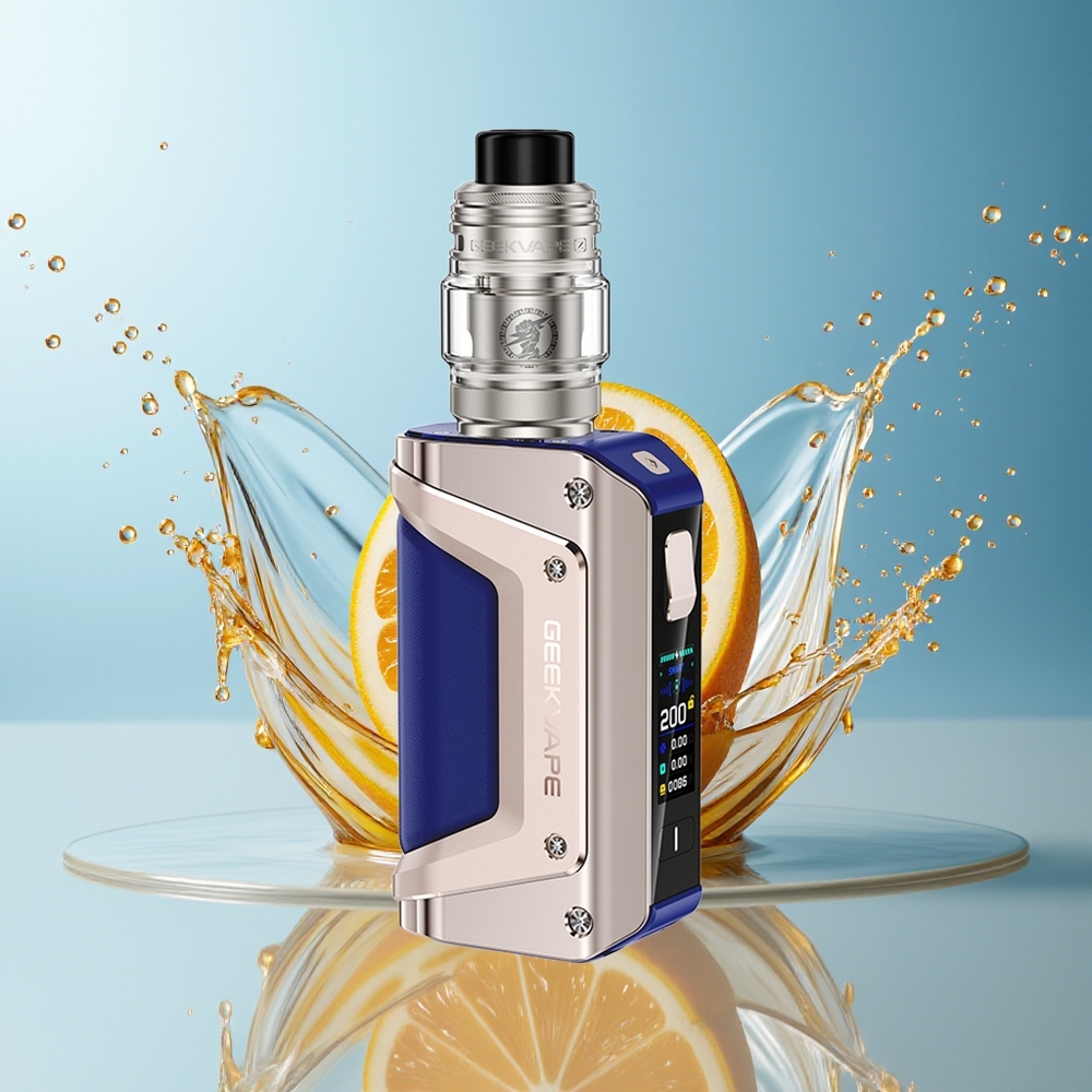 GeekVape Aegis Legend 3 Kit Dansk Engros – 200W AS Chip 4.0 IP68 Guld Blå Top Airflow