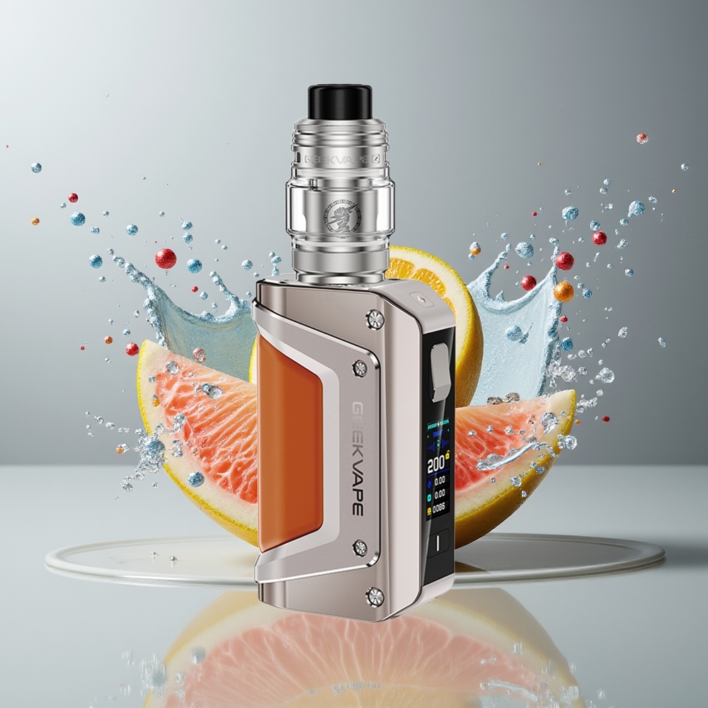 GeekVape Aegis Legend 3 Kit Titanium Grå Dansk Engros med 200W, AS Chip 4.0 og IP-68 Beskyttelse