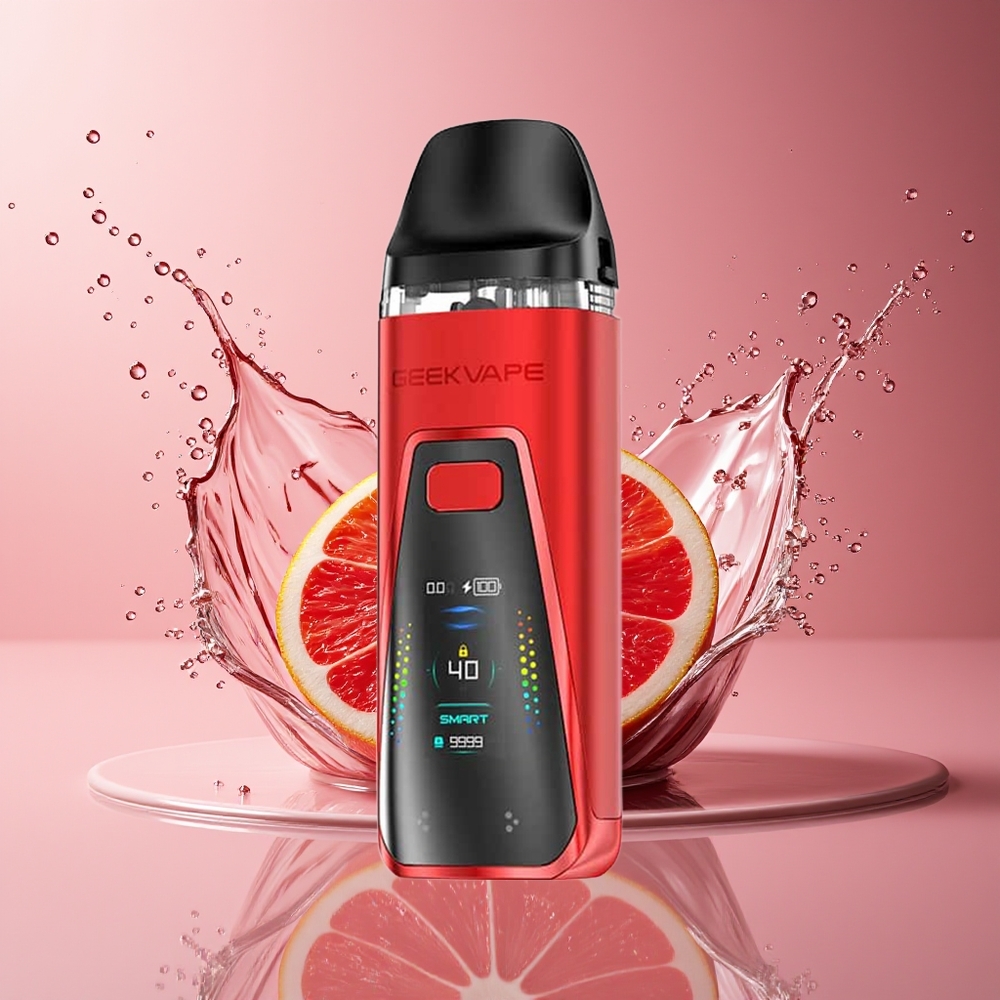 GeekVape Digi Pro Pod Mod Kit Dansk engros med 5mL/2mL Pod, 40W, 2000mAh, Type-C, og Rubinrød