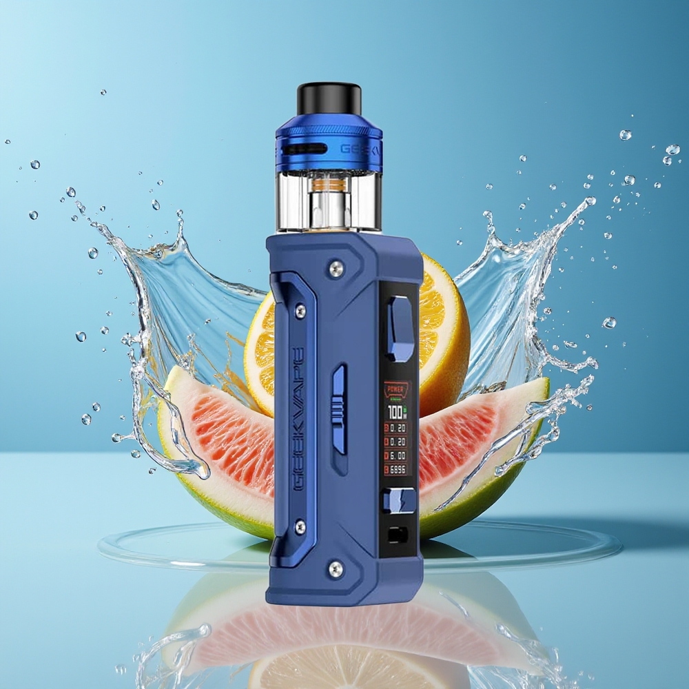 GeekVape E100i Kit Blå med 3000mAh batteri og 100W Dansk engros