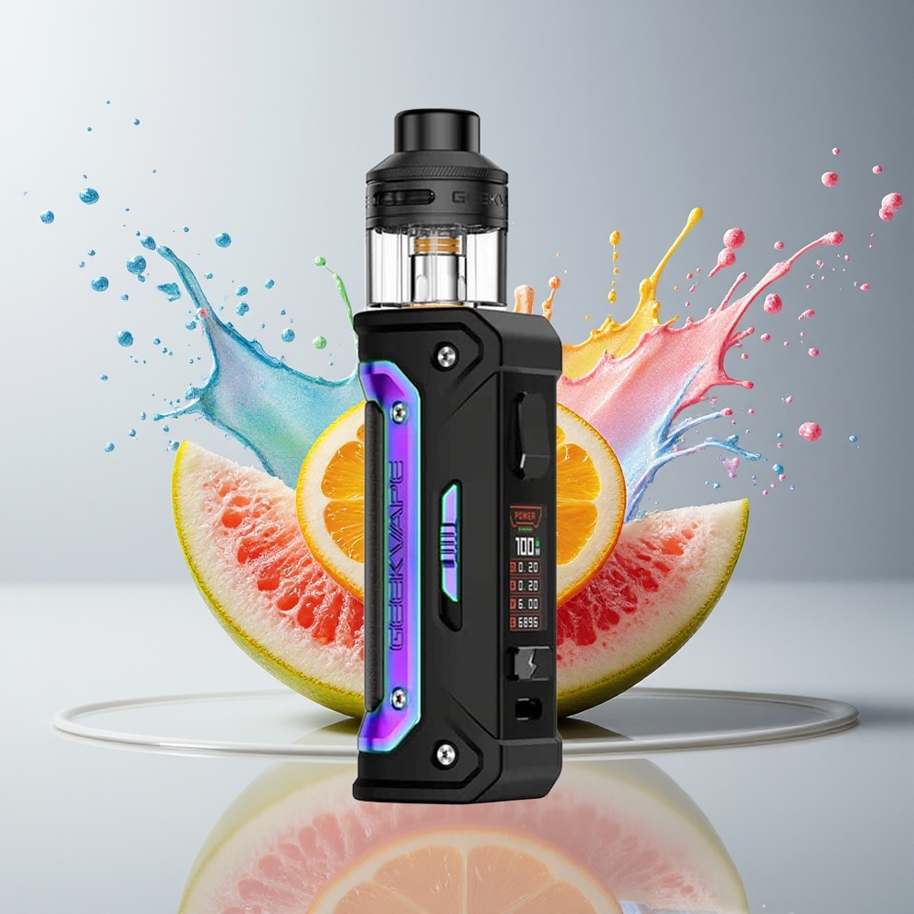 GeekVape E100i Kit Dansk Engros med 100W, 3000mAh og Rainbow Farve