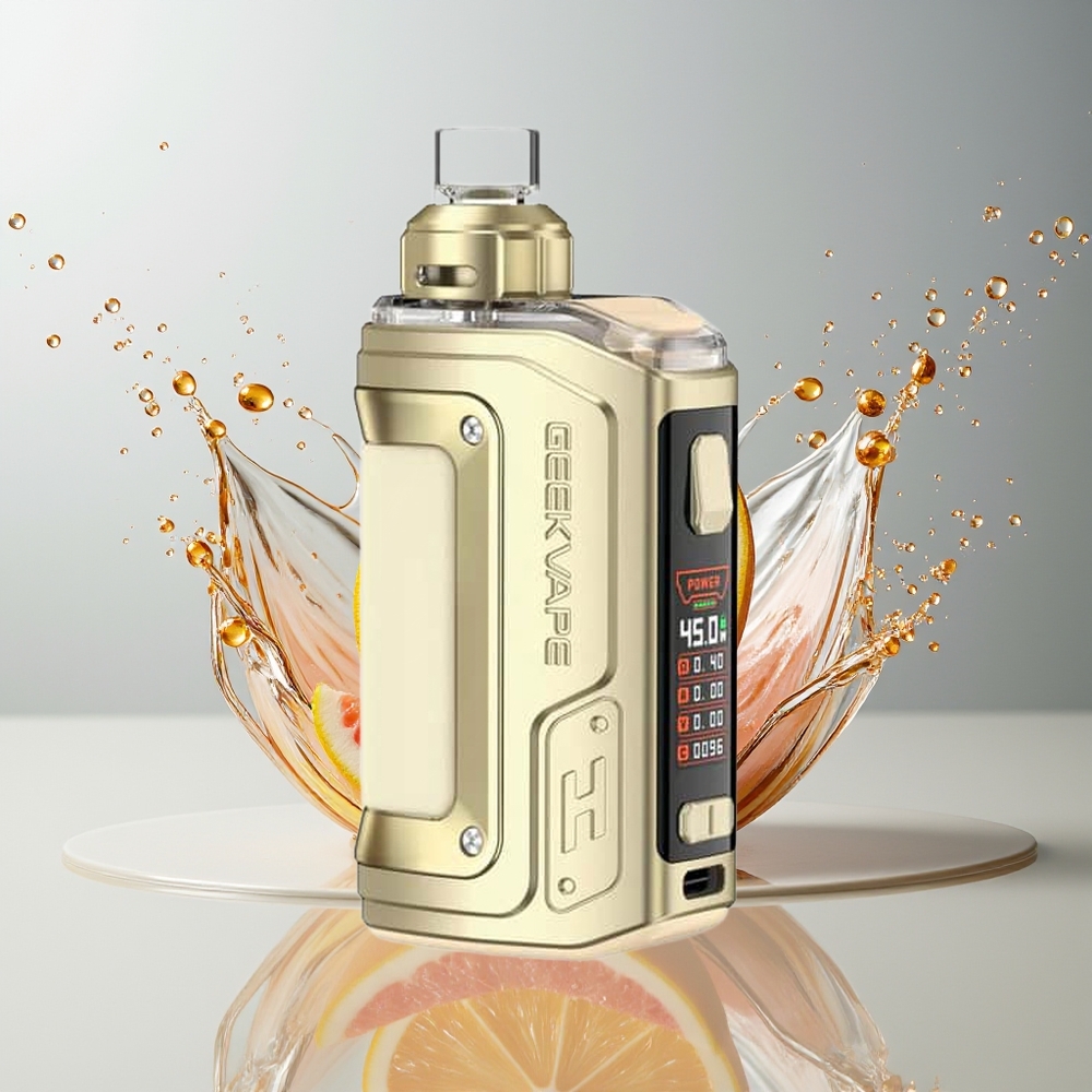GeekVape H45 (Aegis Hero 2) Pod Mod Kit Crystal Edition Dansk Engros med 1400mah batteri og 0,96" TFT-skærm