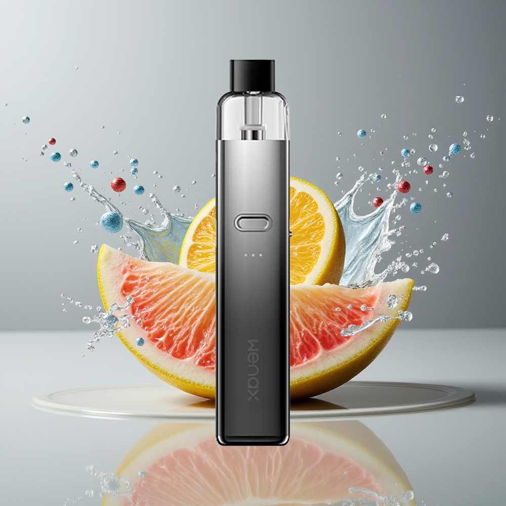 GeekVape WENAX K2 Dansk Engros Kit med 1000mAh batteri og 2ml kapacitet - Glinsende Grå