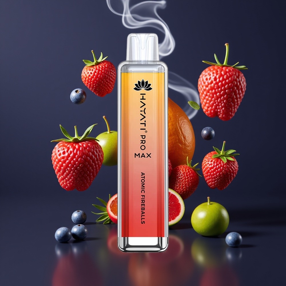 Hayati Pro Max 4000 Puffs Disposable Vape Atomildkugler Dansk Engros med 1400mAh batteri og 2ml/10ml tank