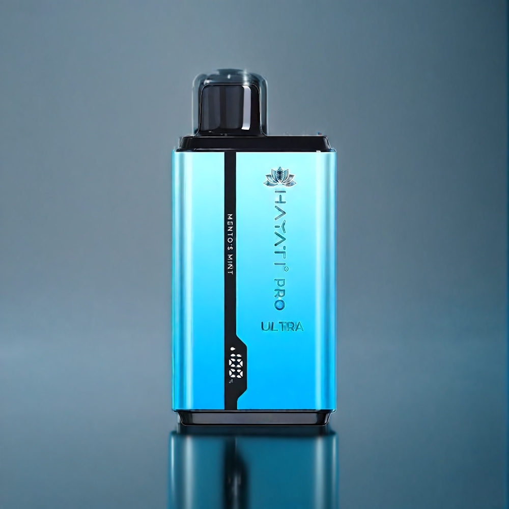 Hayati Pro Ultra 15000 Puffs Dansk engros med 850mAh batteri og 2 12ml e-væske (Mentos Mynte)