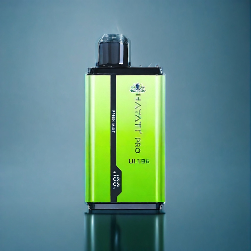 Hayati Pro Ultra 15000 Puffs Dansk engros med 850mAh batteri og 2 12ml e-væske kapacitet - Friske Mynte