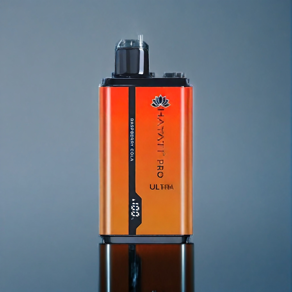 Hayati Pro Ultra 15000 Puffs Dansk engros med 850mAh batteri og Hindbær Cola smag