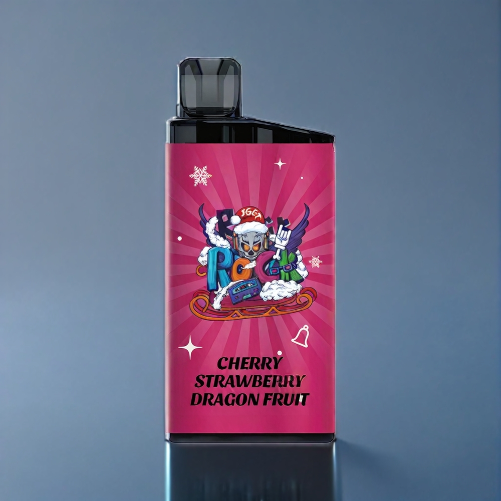 Iget Bar 3500 Puffs Kirsebær Jordbær Dragefrugt Dansk engros med 1,2 Ohm Mesh spole og 1400 mAh batteri