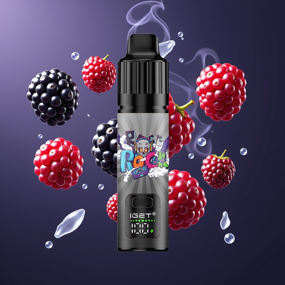 IGET BAR PLUS S3 POD 10000 Puffs Engangs Vape Dansk Engros – 5% Nikotin, 18 ml E-væske, Sortbær Is