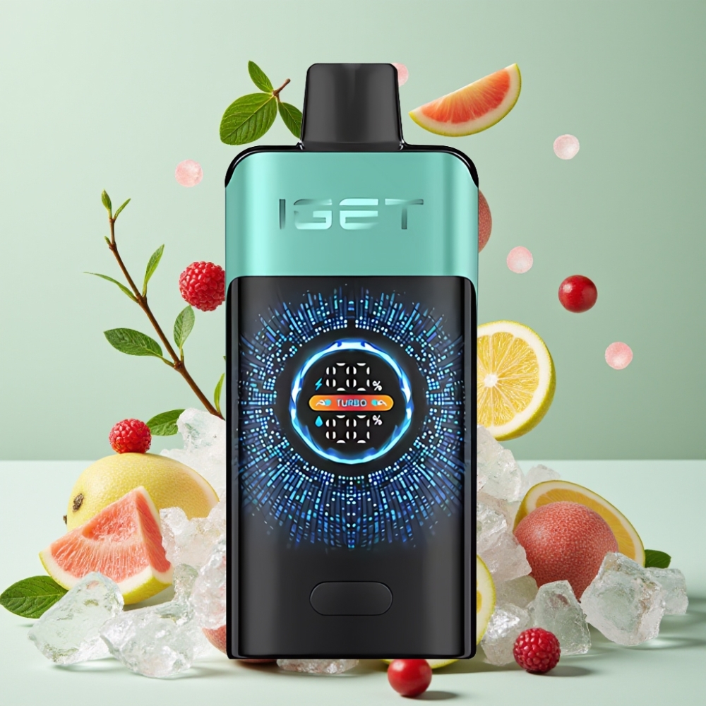 IGET ONE 12000 Puffs Dansk Engros Vape til Engangsbrug med Mountain Spring Mint Ice, 2700 mAh, 0,6 ohm Dual Mesh Coil