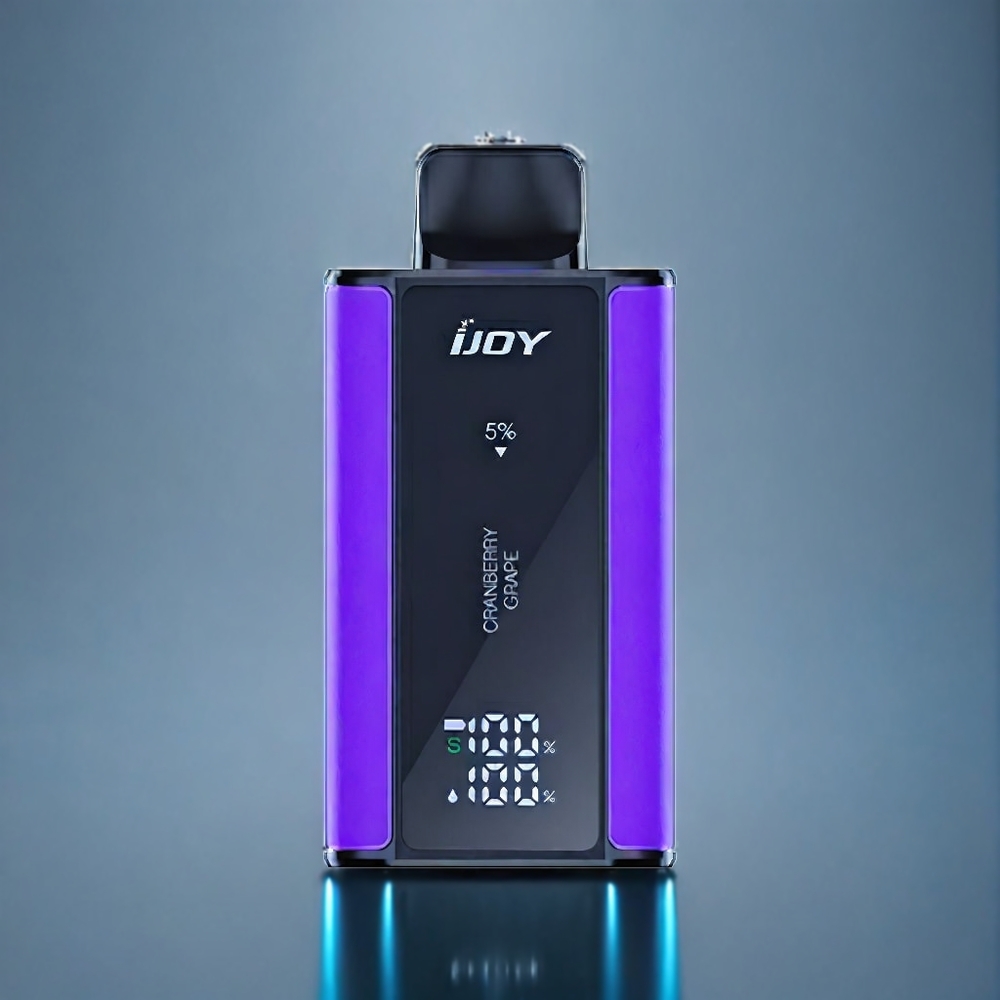 IJOY Captain 10000 Puffs Engangs Vape Dansk Engros - Tranebær Drue (650mAh, Type-C, 18ml)