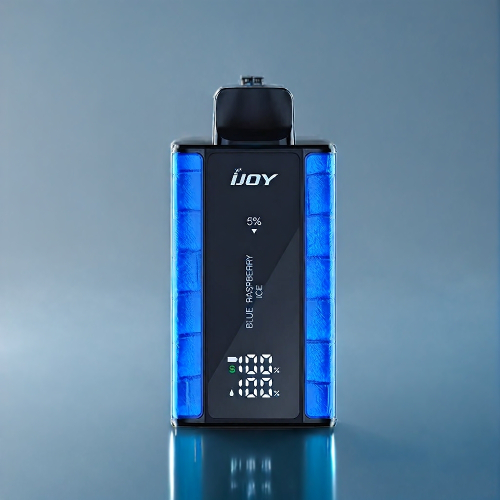 IJOY Captain 10000 Puffs Engangs vape Blå Hindbær Is Dansk Engros - 18ml, 5% Nikotin, Type-C Opladning