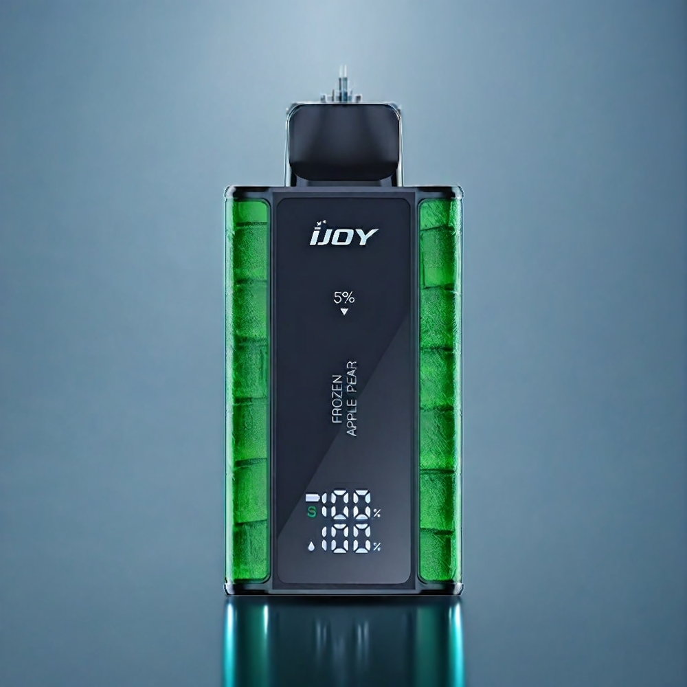 IJOY Captain 10000 Puffs Engangs vape Dansk Engros - Justerbar Effekt, Type-C Opladning, Frostet Æble Pære