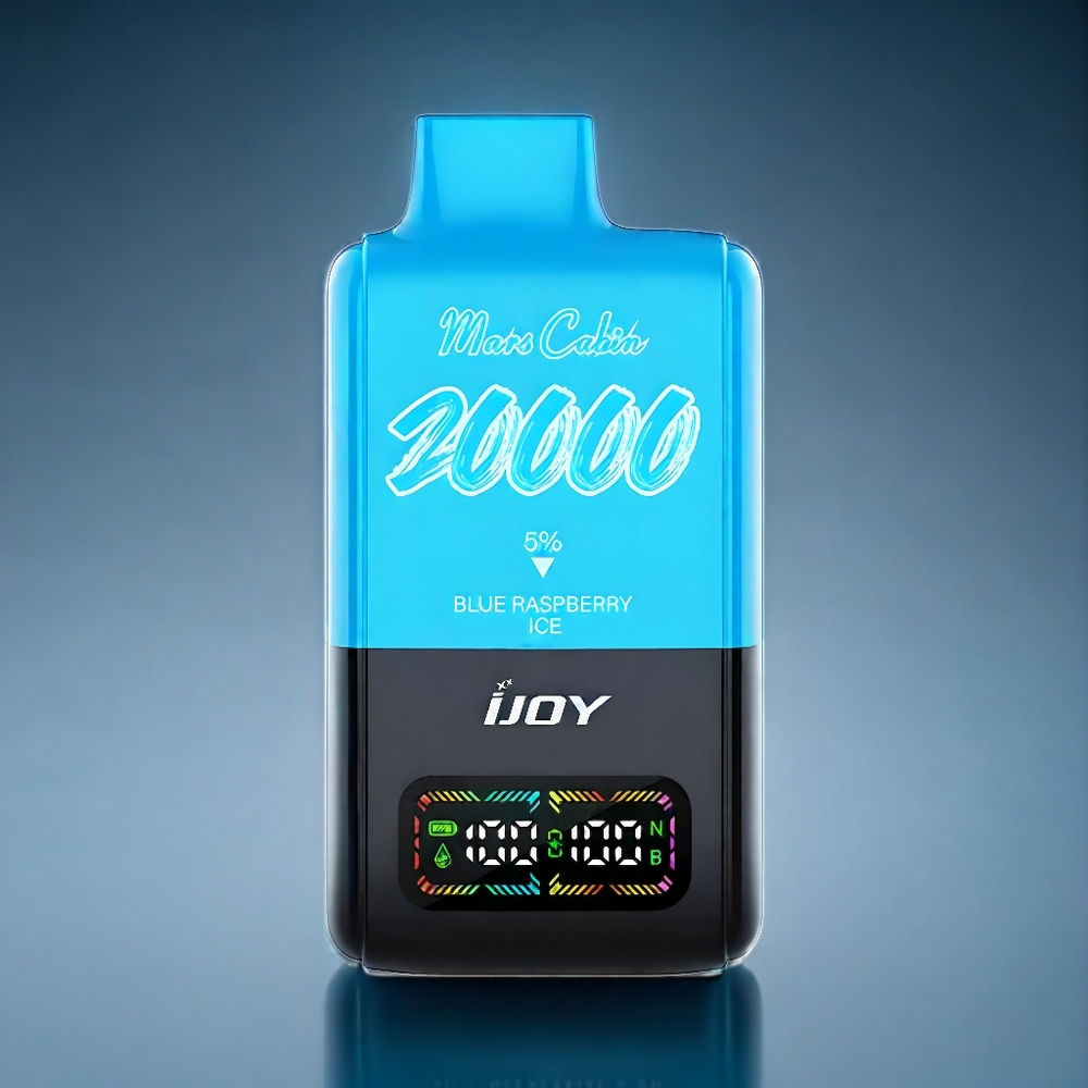 IJOY Mars Cabin 20000 Puffs Engangs vape Blå Hindbær Is Dansk Engros - 20ML, 50mg, Type-C Opladning