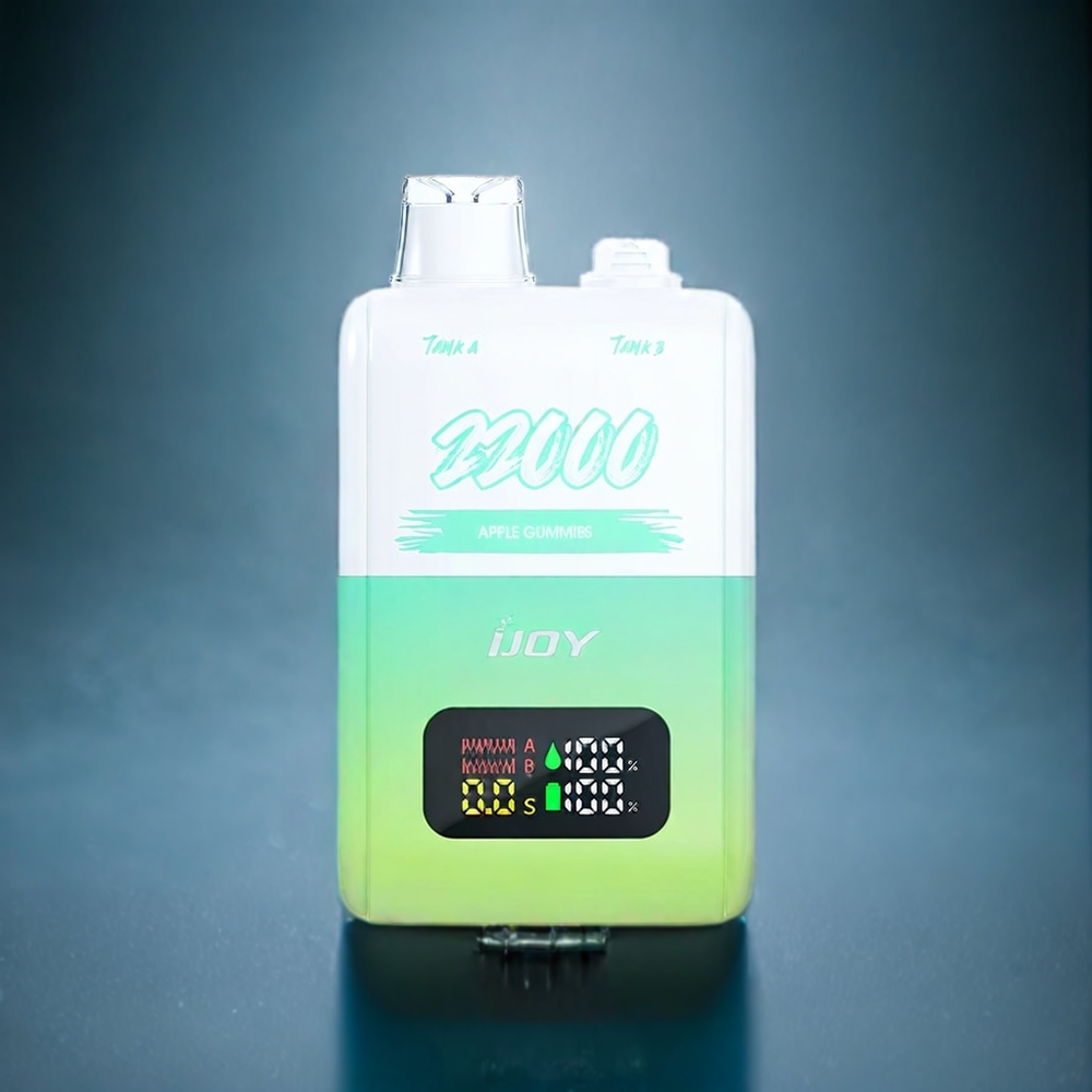 IJOY SD 22000 Puffs Engangs Vape Dansk Engros - 15ML + 15ML, 50mg, Type-C Opladning & Æble Gummier