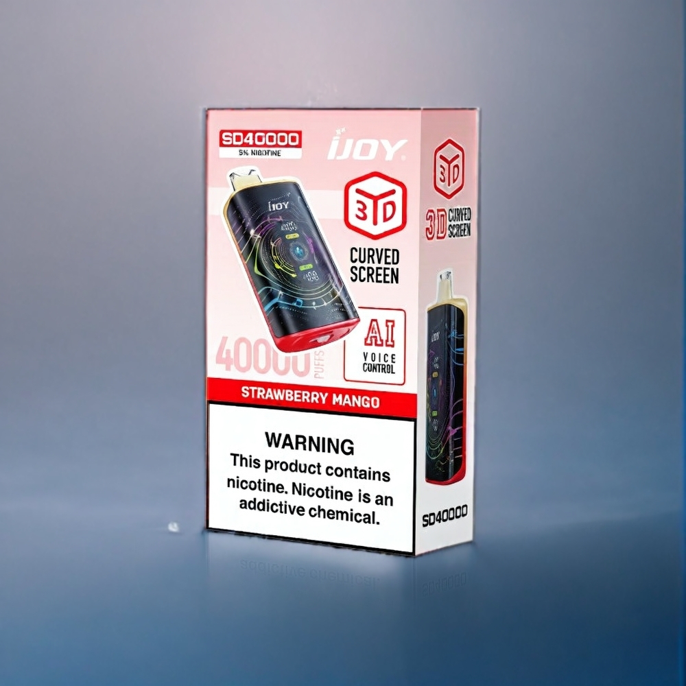 IJOY SD 40000 Puffs Engangs vape Jordbær Mango Dansk Engros med 20ML E-væske og Justerbar Luftstrøm