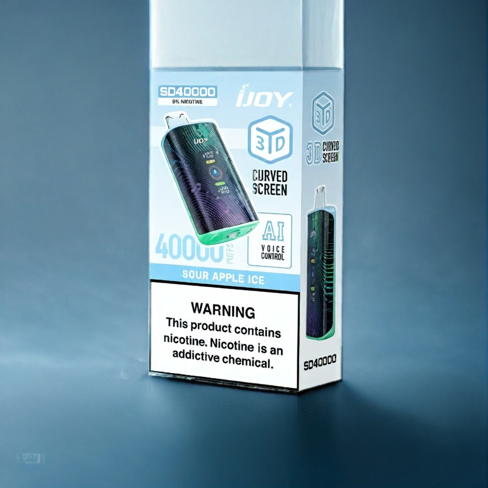 IJOY SD 40000 Puffs Engangs vape Sur Æble Is Dansk engros med 20ML E-væske og 750mAh Batteri