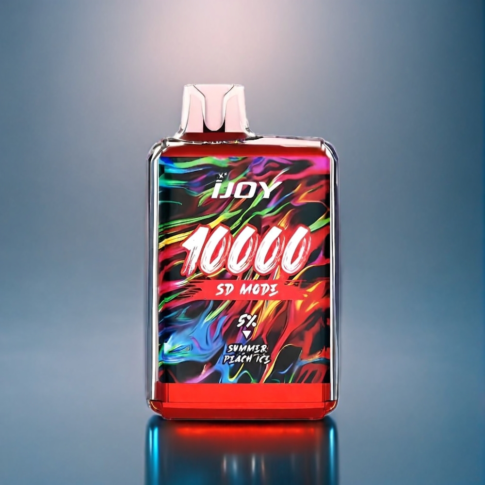 IJOY SD10000 Dansk Engros Engangs Vape Sommersk Peach Is - 10000 Pust, 20ml, 5% Nikotin