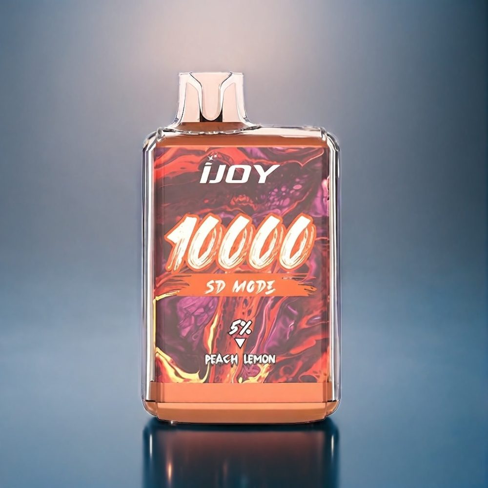 IJOY SD10000 Engros Engangs vape - 10000 Puffs, 20ml Fyldt Peach Lemon (Fersken Citron), Type-C Opladning