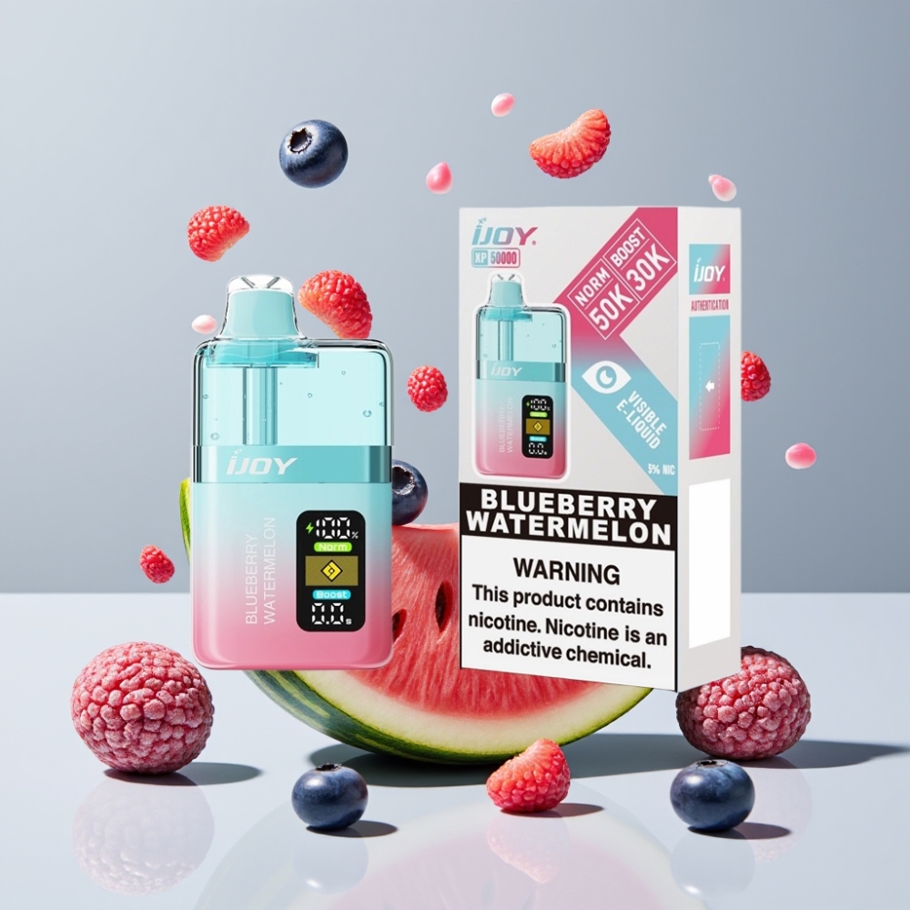 IJOY XP50000 Engangs Vape Dansk Engros med 50000 Puffs, 50mg/ml Nikotin og Blåbær Vandmelon Smag