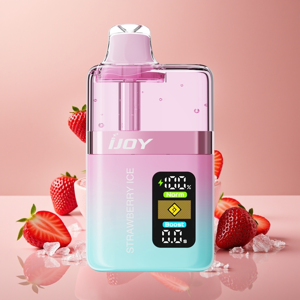 IJOY XP50000 Vape til Engangsbrug Dansk engros – Jordbær Is med 50000 Puffs, 50mg/ml Nikotin, 1000 mAh Battery