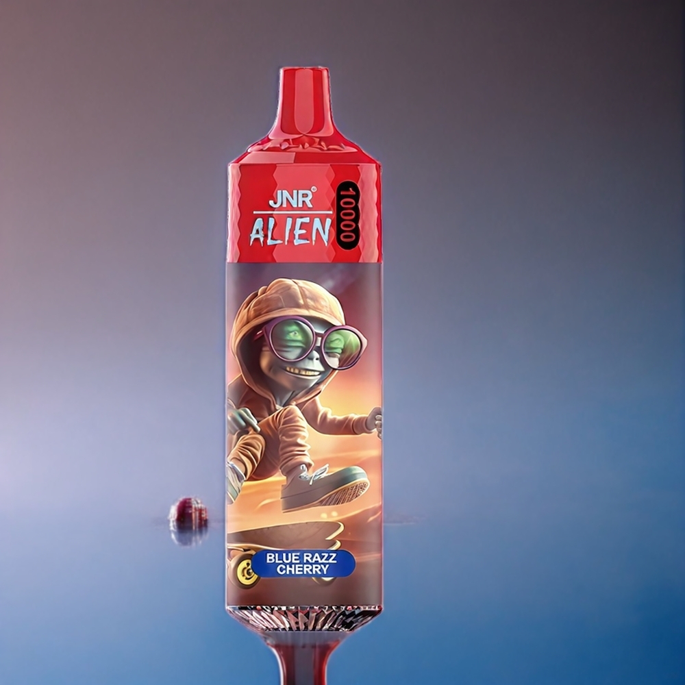 JNR Alien 10000 Puffs Dansk Engros - 850mAh, 20ml, Type-C, Blå Hindbær/Kirsebær