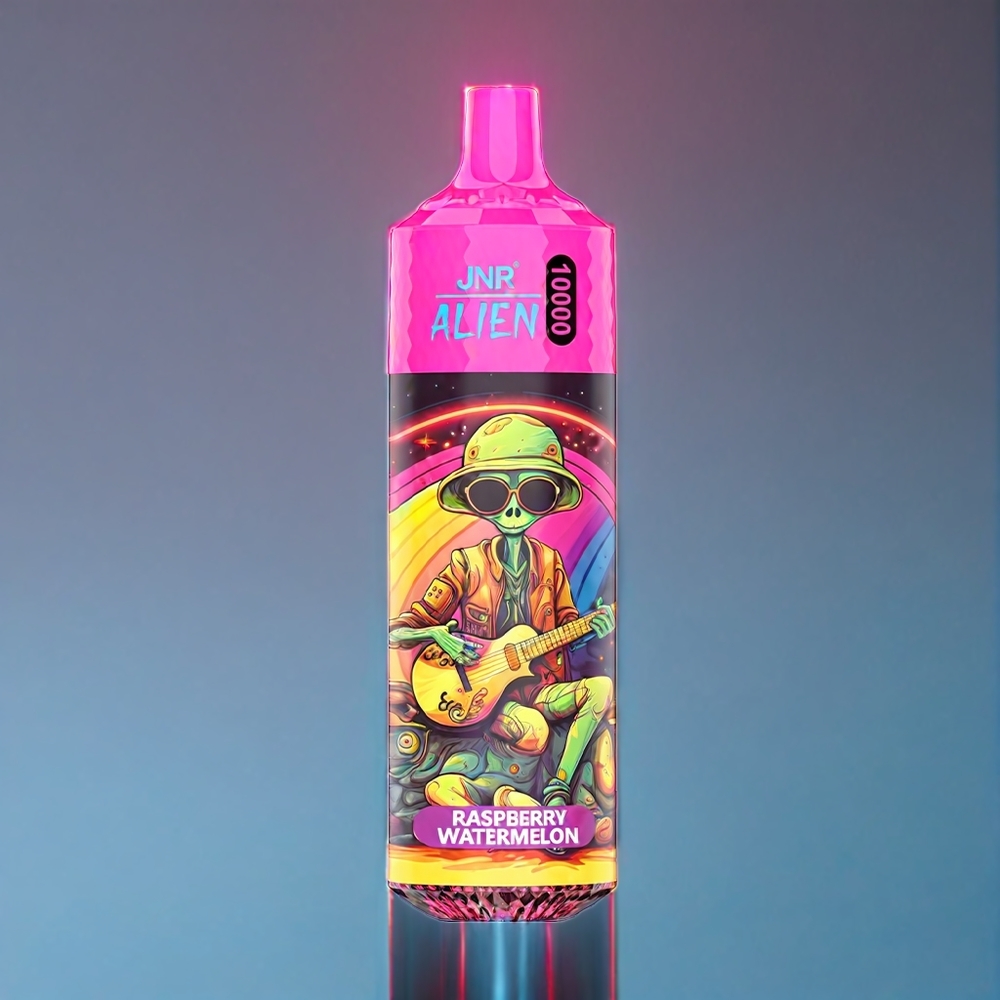 JNR Alien 10000 Puffs Dansk Engros med 850mAh Batteri og Hindbær Vandmelon