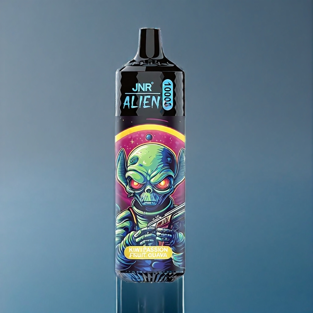JNR Alien 10000 Puffs Dansk Engros med Kiwi Passionsfrugt Guava - 850mAh, Type-C Hurtigopladning, RGB LED