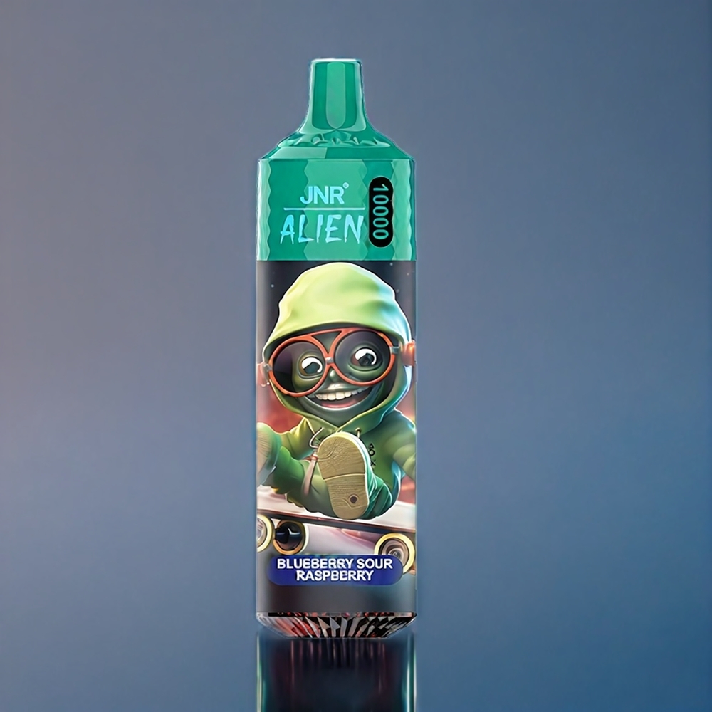 JNR Alien 10000 Puffs Dansk engros - 850mAh Batteri, 20ml E-væske, Blåbær Sur Hindbær, RGB-belysning
