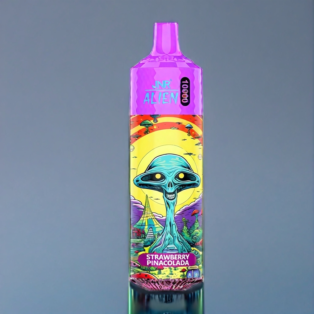 JNR Alien 10000 Puffs Dansk engros - Jordbær Pina Colada med 850mAh Batteri og Type-C Hurtigopladning