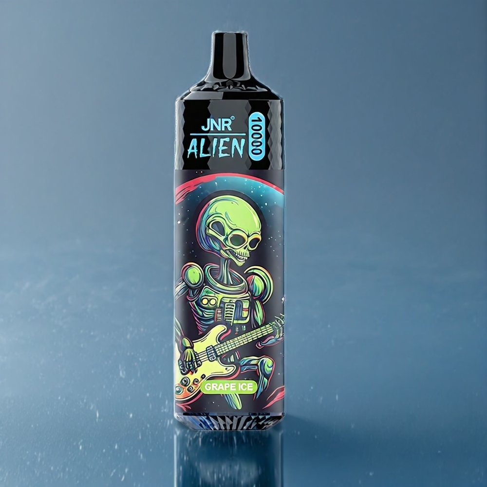 JNR Alien 10000 Puffs Dansk engros med 850mAh batteri, 20ml e-væske og Vindrue Is smag