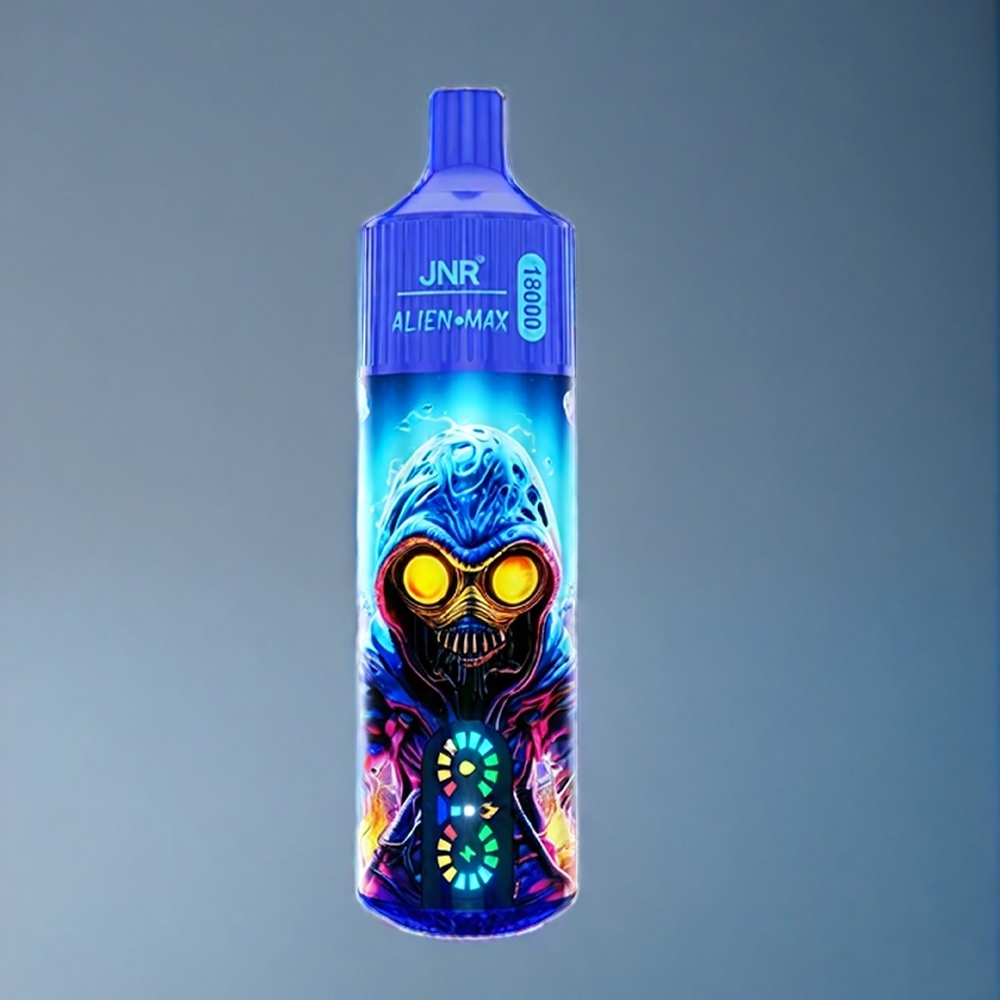 JNR Alien Max 18000 Puffs Blåbær Bubblegum Dansk engros med Smart LED Display & 28ml E-væske
