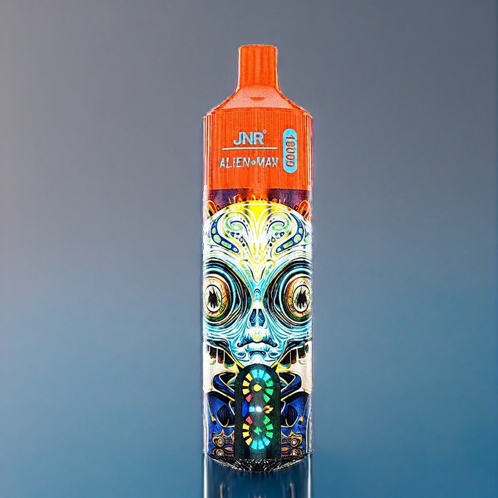 JNR Alien Max 18000 Puffs Dansk Engros med Smart LED Display, Dobbelt mesh spole & 20 Smag - Jordbær Hindbær Kirsebær