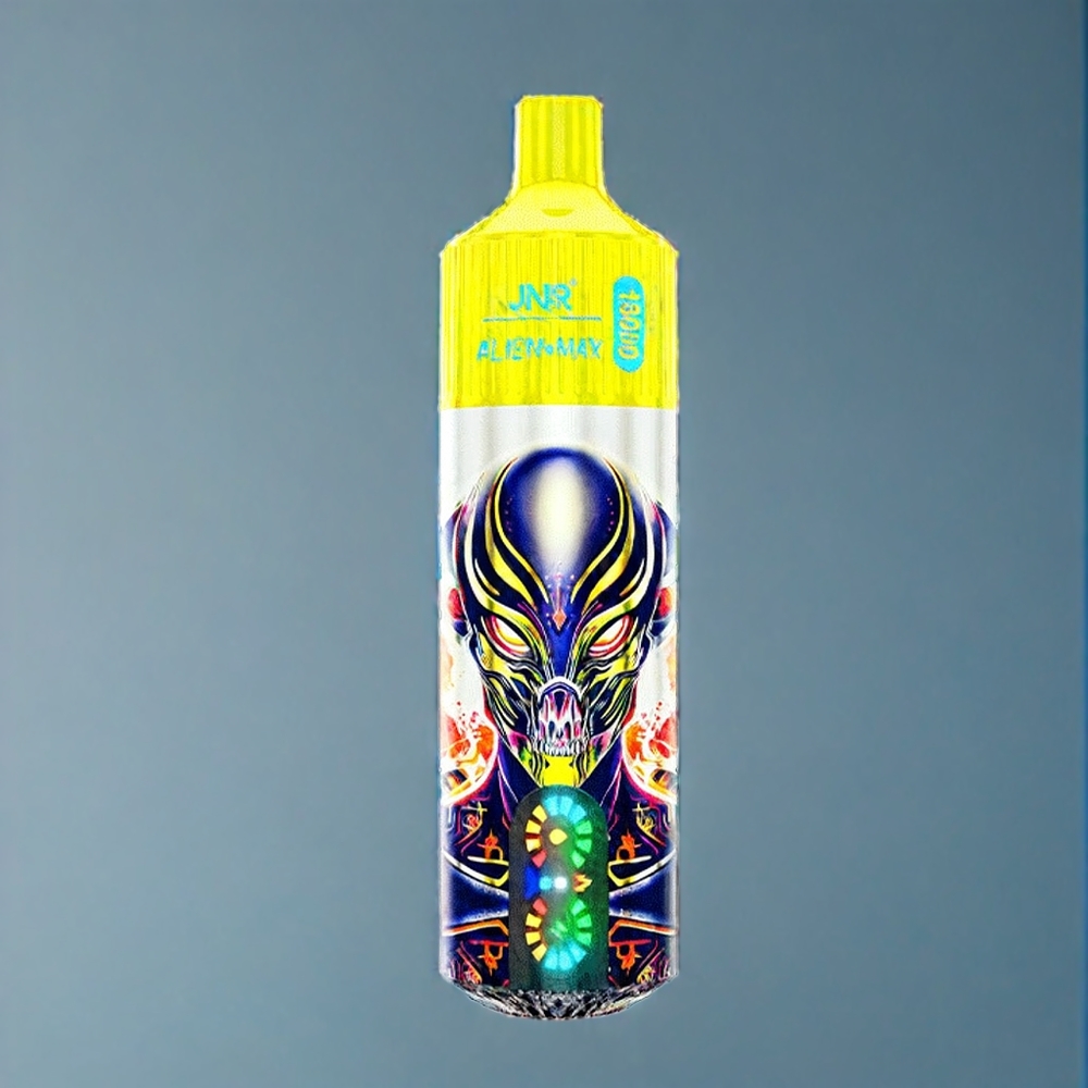 JNR Alien Max 18000 Puffs Dansk Engros med Smart LED Display, Dobbelt mesh spole & Jordbær Banan Smag