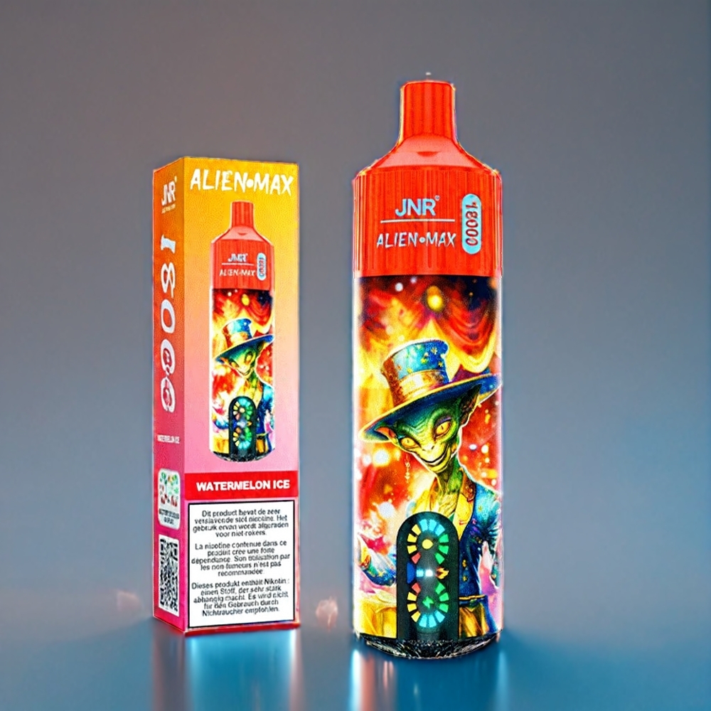 JNR Alien Max 18000 Puffs Dansk Engros med Smart LED Display, Dobbelt mesh spole & Vandmelon Is