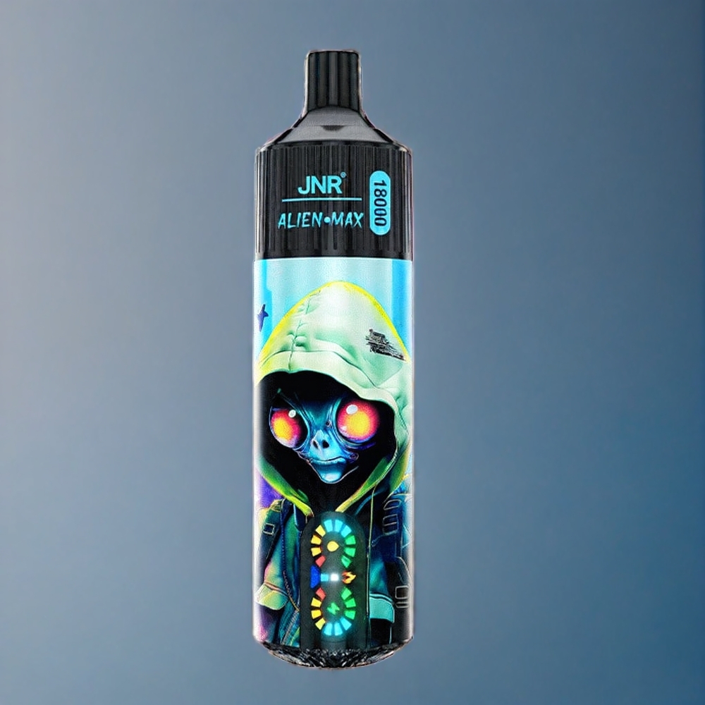 JNR Alien Max 18000 Puffs Dansk engros med Smart LED Display, Dobbelt mesh spole & 20 Smag - Blåbær Hindbær