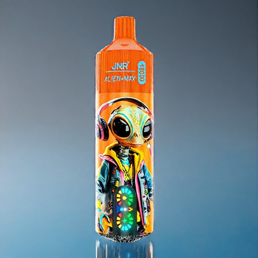 JNR Alien Max 18000 Puffs Dansk engros med Smart LED Display, Dobbelt mesh spole & 20 Smag - Sprudlende Kirsebær Cola