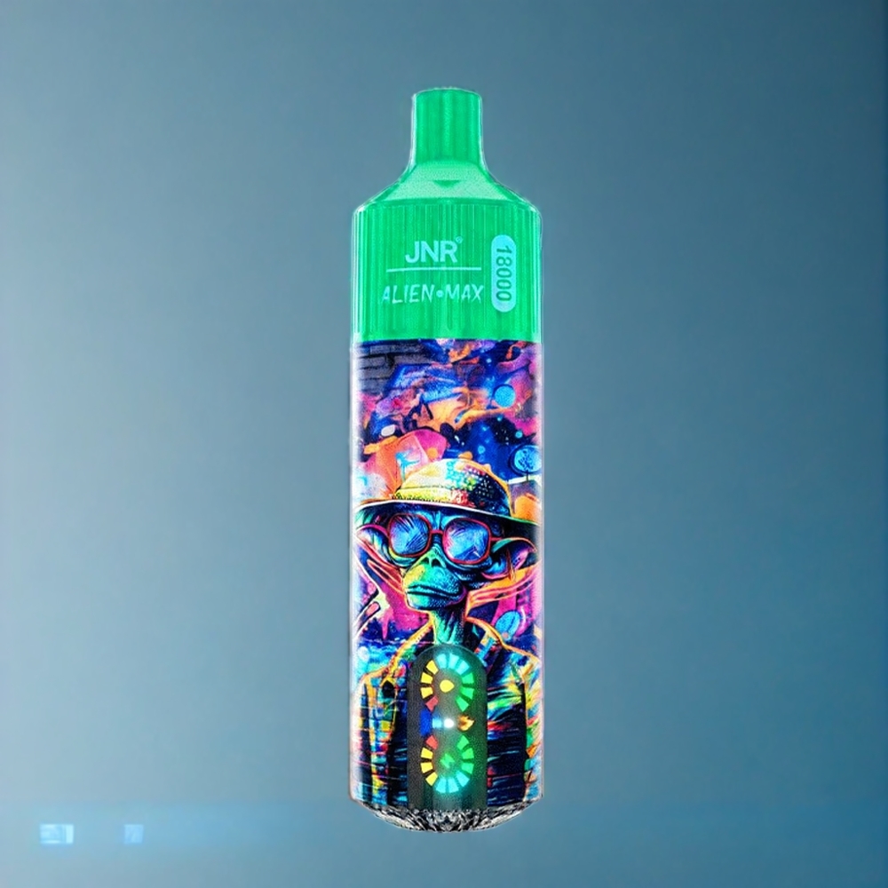 JNR Alien Max 18000 Puffs Dansk engros med Smart LED Display, Dobbelt mesh spole & 20 smag - Frossent Æble