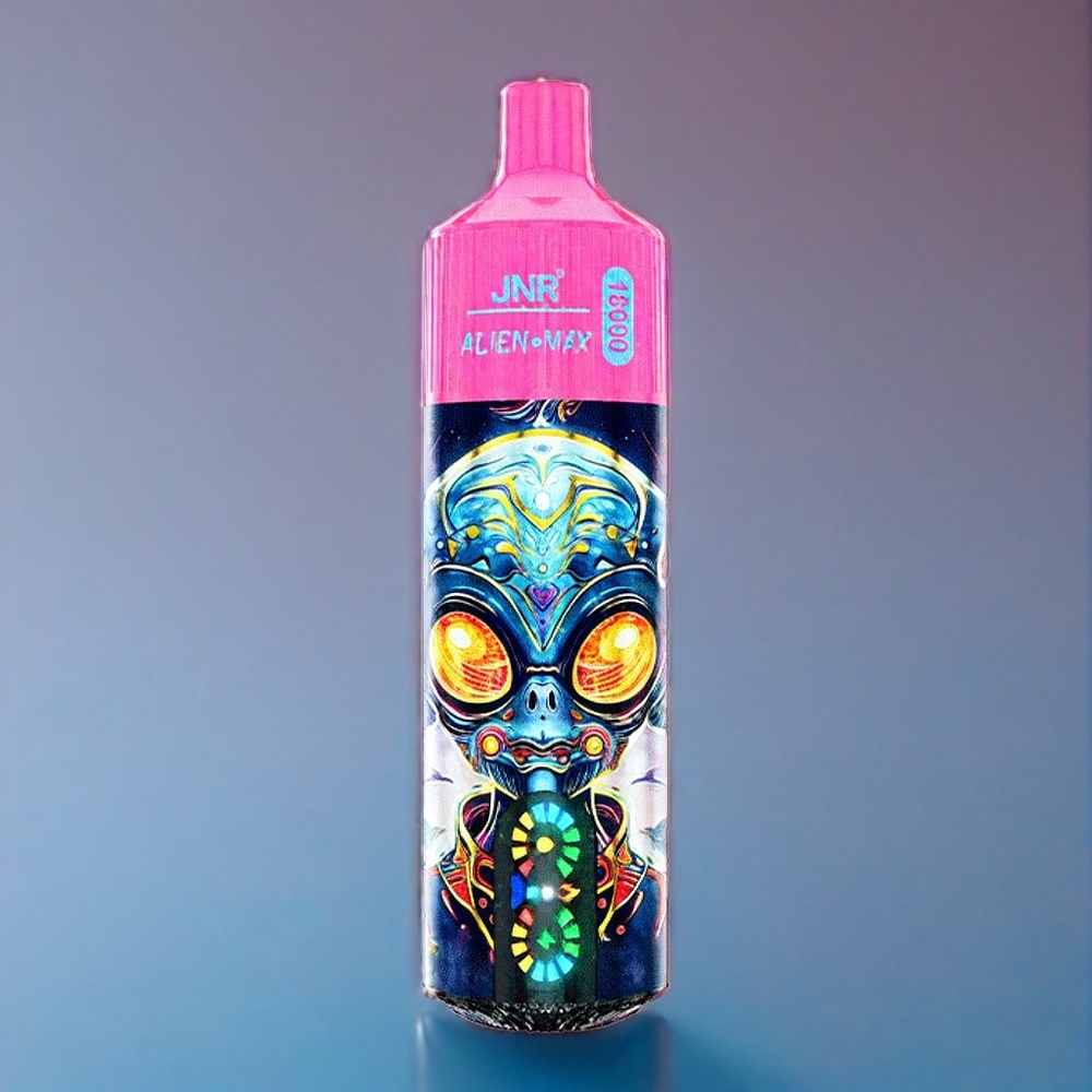 JNR Alien Max 18000 Puffs Dansk engros med Smart LED Display, Dobbelt mesh spole & Jordbær Is