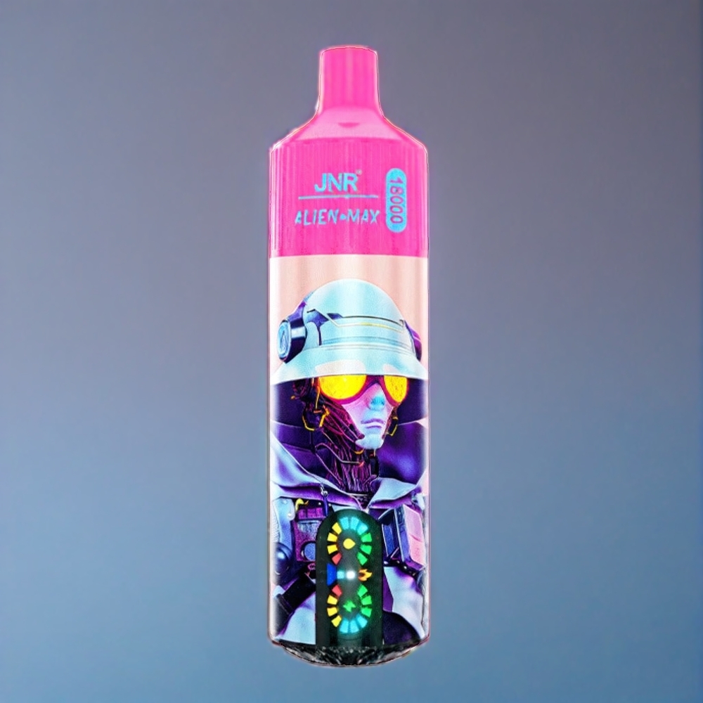 JNR Alien Max 18000 Puffs Dansk engros med Smart LED Display, Dobbelt mesh spole & Jordbær Kiwi smag