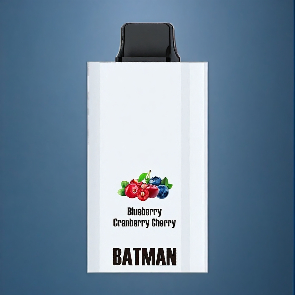 JNR BATMAN 11000 Puffs Dansk Engros - 850 mAh, 20ml, Dobbelt mesh spole, Type-C, Blåbær Tranebær Kirsebær